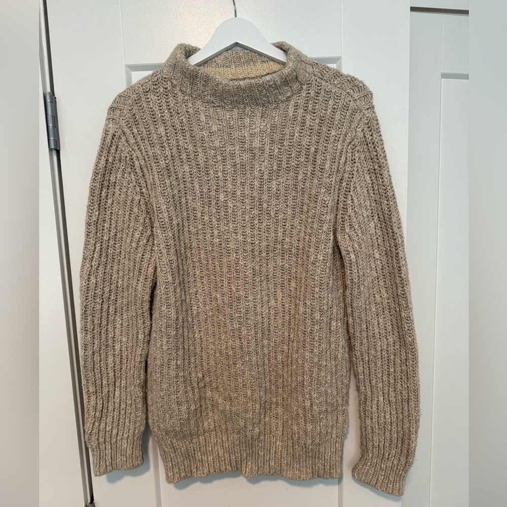 LL Bean Signature Tan Knit Sweater